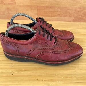 Hanover Vibram Men's Red Leather Shoes Size 8.5M